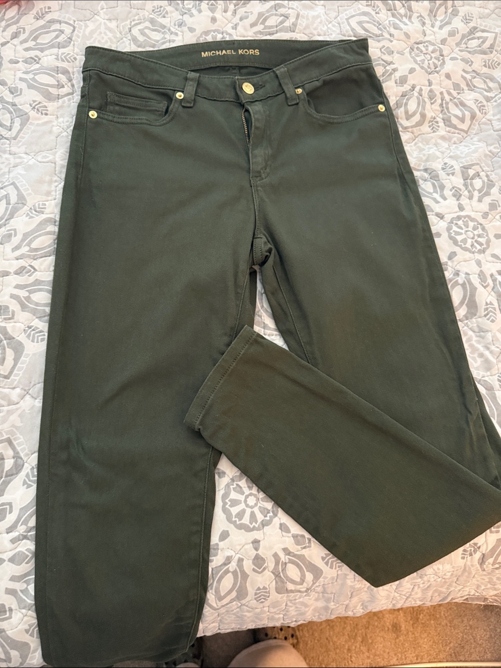 Michael Kors Women’s Forest Green Skinny Jeans